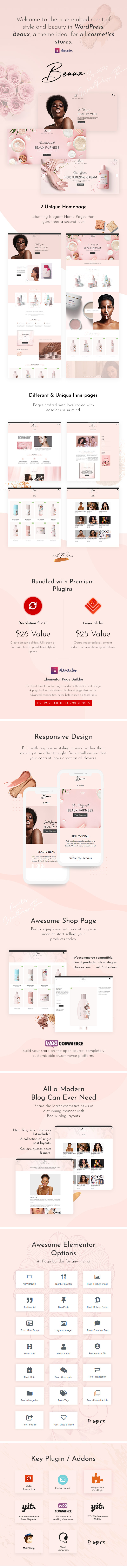 Beaux - Beauty Cosmetics Shop WordPress Theme - 1