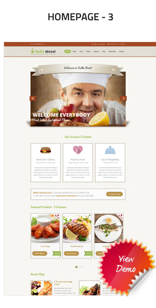 BellaMotel - Food, Restaurant Recipe HTML - 5