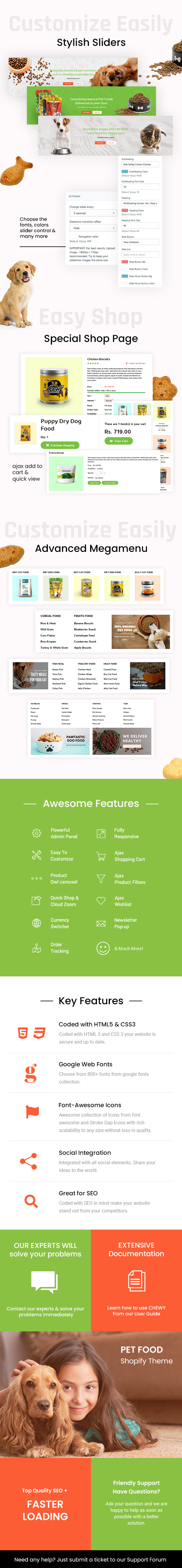 Chewy - Pets Food Shop Responsive Shopify Theme - 1