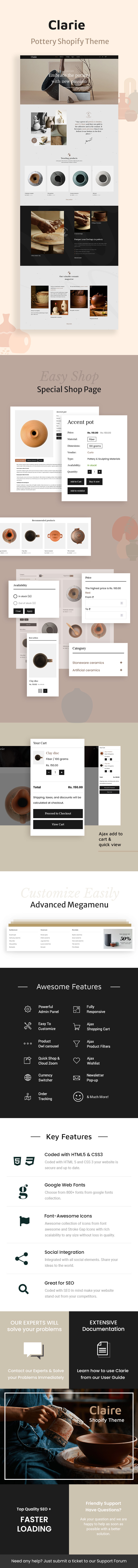 Clarie - Pot Shop Shopify Store - 1
