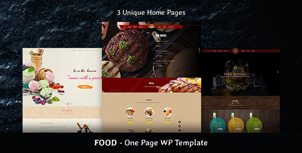 Food & Beverages One Page HTML5 Template - 1