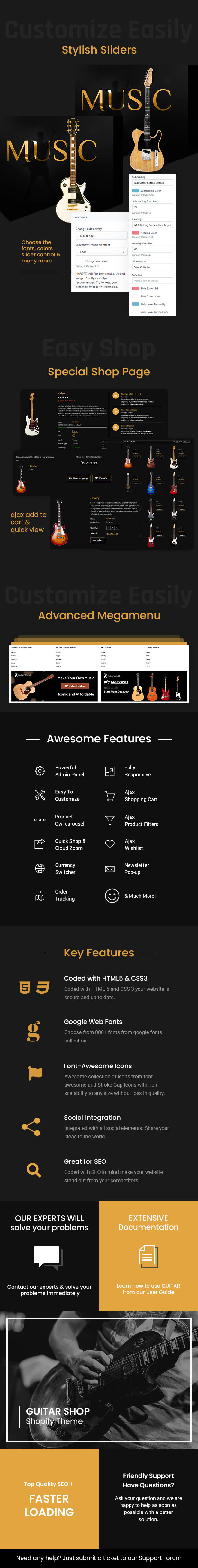 Guitare - Single Product Guitar Shop Shopify Theme - 1