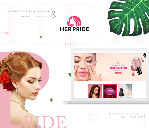 HerPride - Skin Care Products Shopify Theme - 1