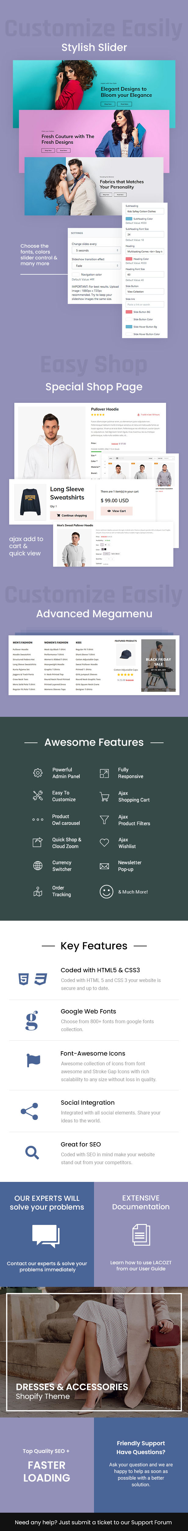 Lacozt - Multipurpose Clothing and Fashion Store Shopify Theme - 1
