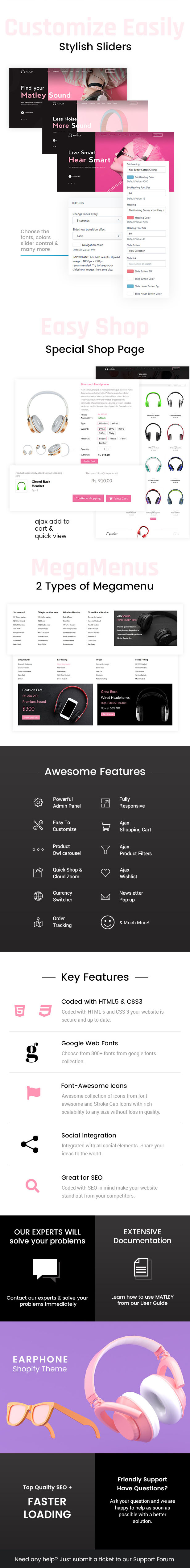 Matley - Headphone & Electronics Store Shopify Theme - 1