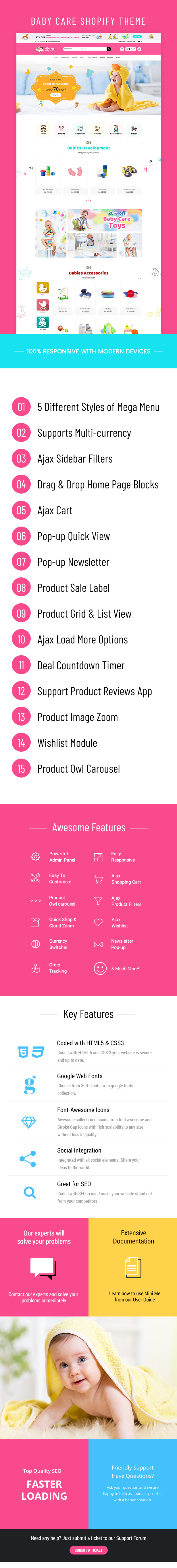 Mini Me - Baby Care Products Sectioned Shopify Theme - 1