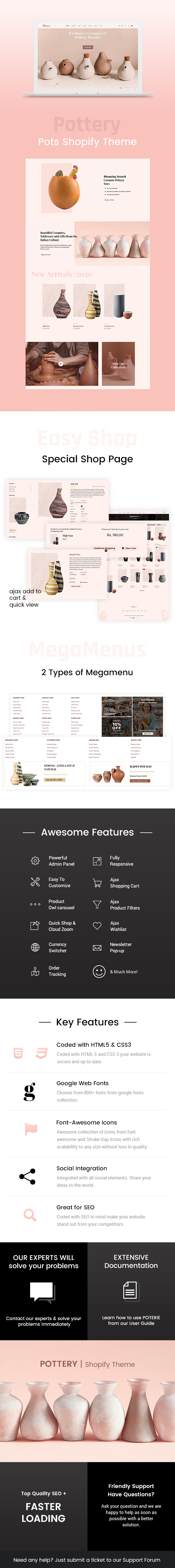 Poterie - 手作りセラミック Shopify テーマ - 1