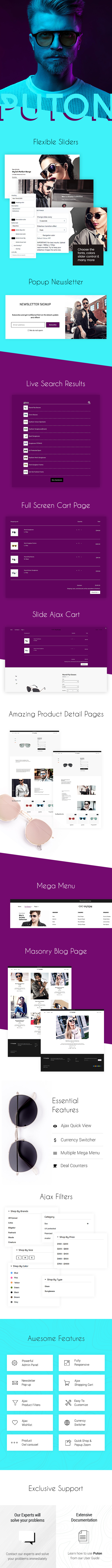Puton | Sunglasses Fashion Store Shopify Theme - 1