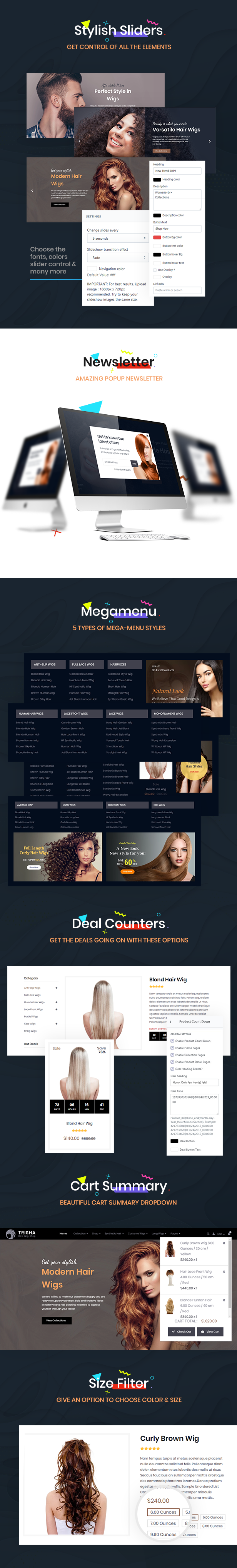 Trisha | Hair Weave, Hair Wig, Extensions Marketplace Shopify Theme - 4