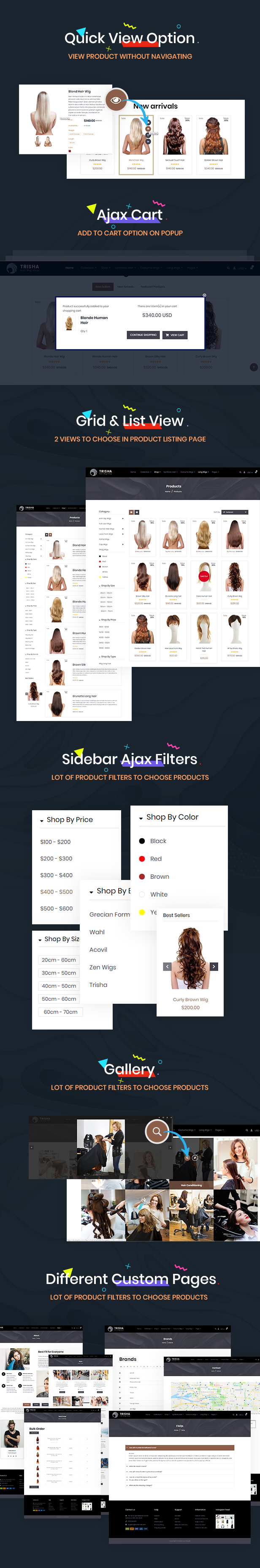 Trisha | Hair Weave, Hair Wig, Extensions Marketplace Shopify Theme - 6