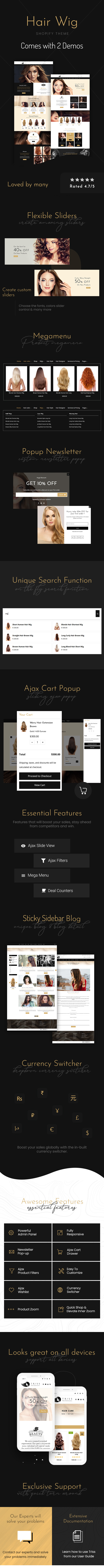 Triss - Hair Extension, Beauty Salon Shopify Theme - 1