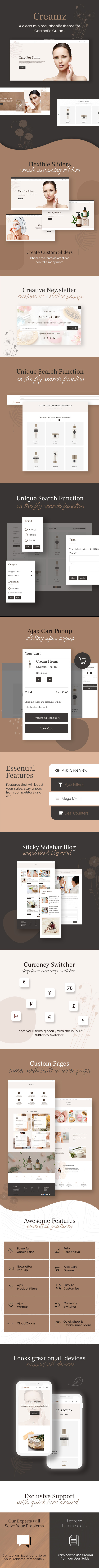 Creamz - Beauty Shopify Theme - 1